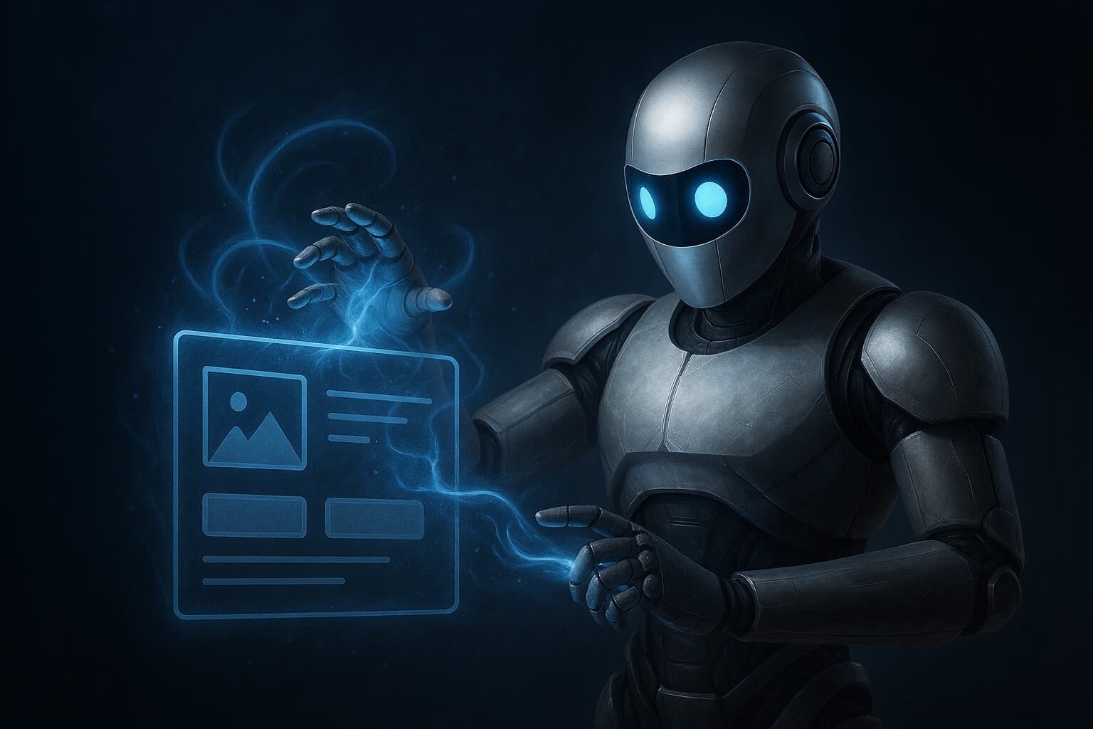AI UI Generator Robot Creating UI